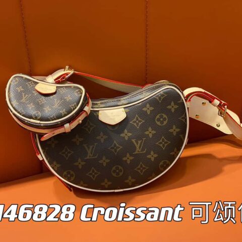 【原单精品】M46828老花 升级防污皮 碗豆包系列 Croissant MM可颂包 2024早春系列