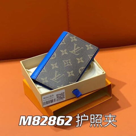 【原单精品】M82862老花蓝色 护照夹钱包系列 护照保护套