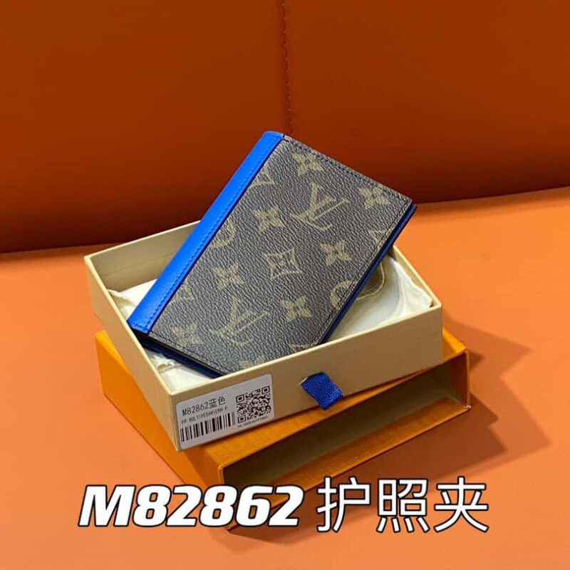 【原单精品】M82862老花蓝色 护照夹钱包系列 护照保护套