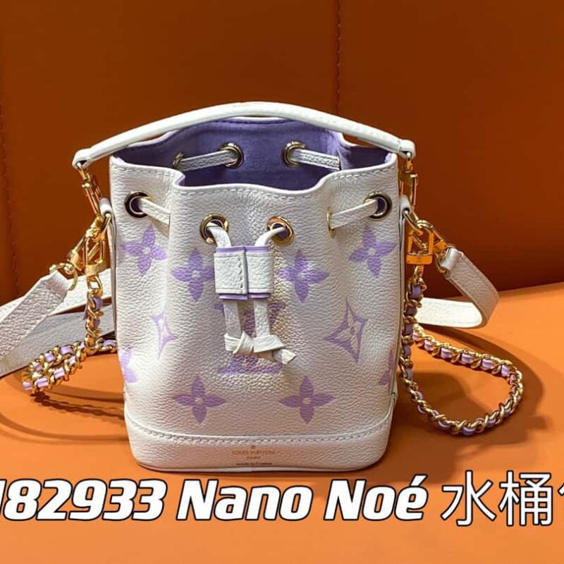 【原单精品】M82933香芋奶茶紫 全皮迷你 Nano Noé 水桶包 M81626 M46291 Nano Noé 手袋