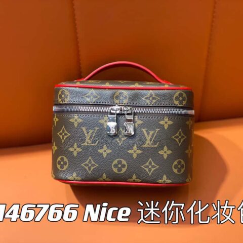 【原单精品】M46766老花红色 化妆包系列 Nice 迷你化妆包 M46767