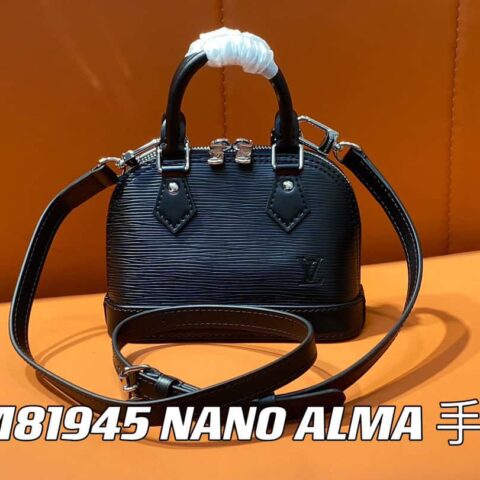 【原单精品】M81945黑色 水波纹贝壳包系列 NANO ALMA 手袋 M82411 Nano Alma 手袋