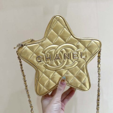 CHANEL 24C 早春度假系列限量版星星包 AS4579金色