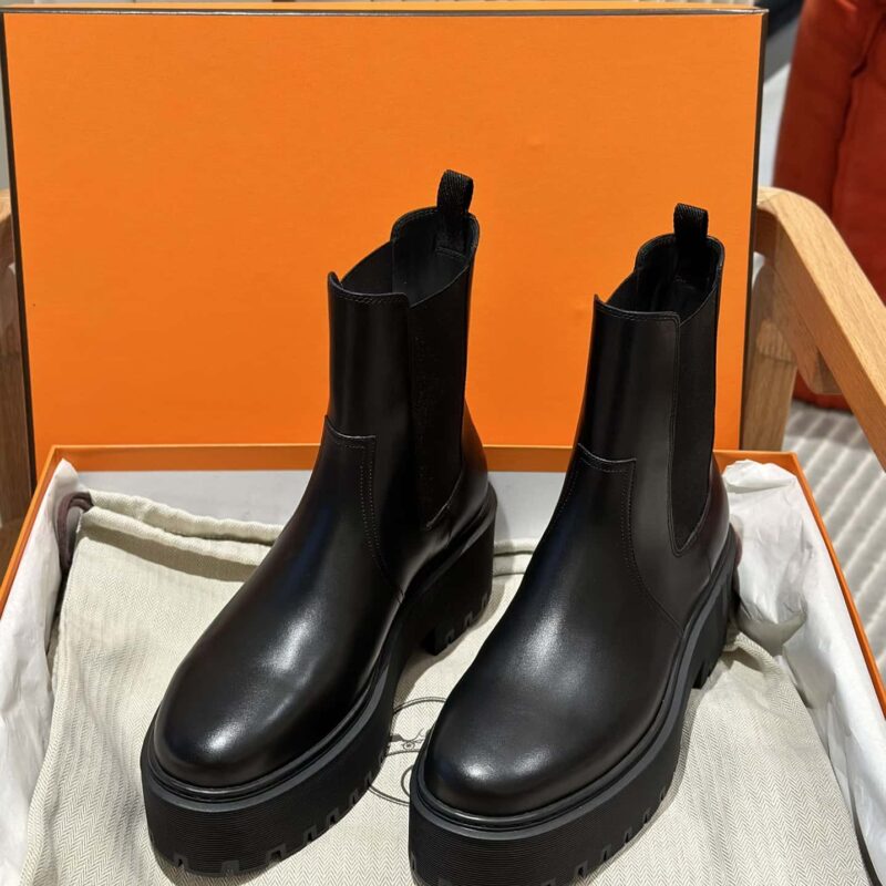 Hermès H家新款秋冬切尔西靴子