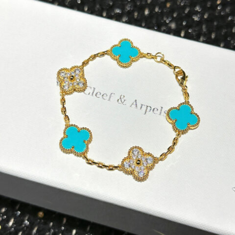 ☀️Van Cleef &Arpels 梵克雅宝绿松石五花手链 ☀