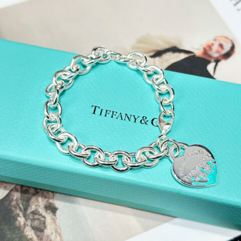 ☀Tiffany&Co.蒂芙尼LOVE系列蓝色爱心桃心手链