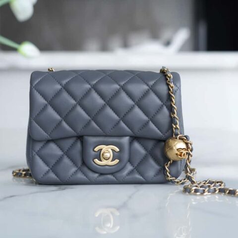 CHANEL 金属球方胖子 AS1786深灰色