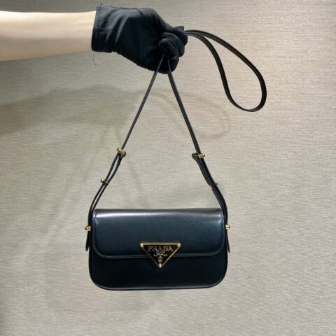 PRADA 新款单肩包 1BD339黑色