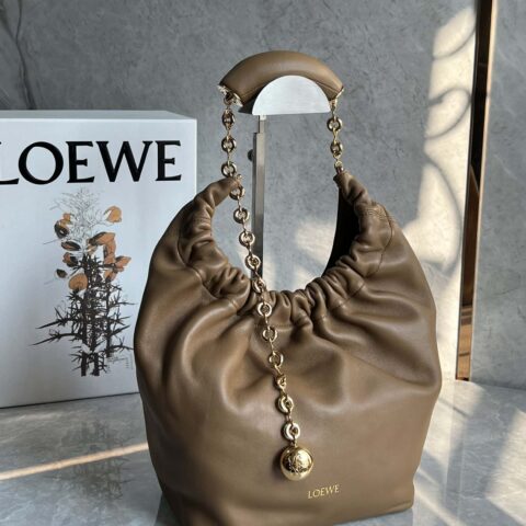 LOEWE Squeeze腋下包 29.5CM 橡木棕色