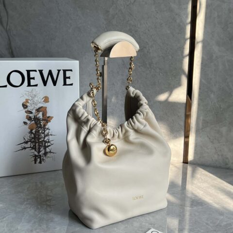 LOEWE Squeeze腋下包 29.5CM 白色