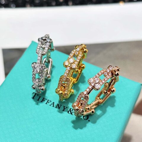 ☀️Tiffany&co 蒂芙尼HardWear系列 满钻马蹄戒指 ☀️