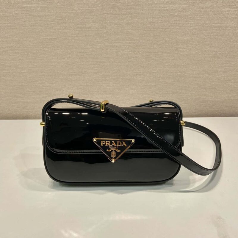 PRADA🎉新款🎉1BD339漆皮🎉🎉黑色