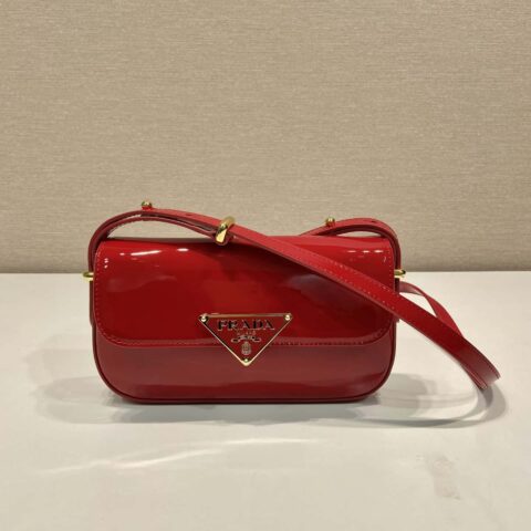 PRADA🎉新款🎉1BD339漆皮🎉🎉红色