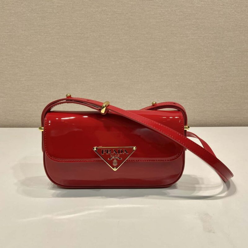 PRADA🎉新款🎉1BD339漆皮🎉🎉红色