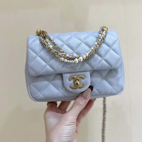 CHANEL 24P 春夏预告系列限量版珍珠方胖子 AS4385