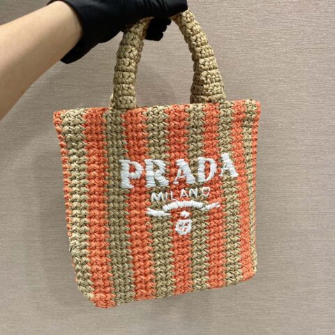 PRADA 纤维托特包👏1BG422小号拼色