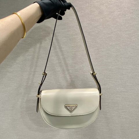 PRADA🎉新品🎉1BD365双条肩带👏👏浅灰