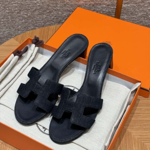 Hermès 牛仔高跟鞋