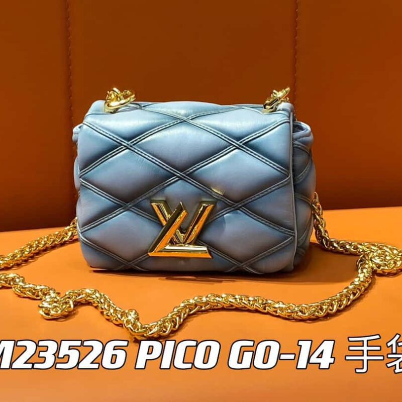【原单精品】M23526雾霾蓝 M82752 全皮链条包系列 PICO GO-14 手袋 Pico GO-14 手袋