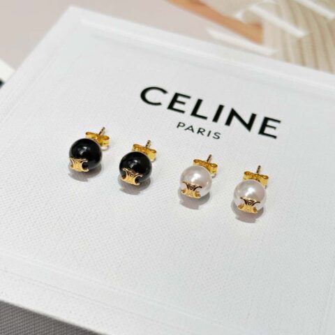 ❗️新品❗️ ☀️新款☑️ Celine瑟琳简约风凯旋门珍珠耳钉耳环 ☀️