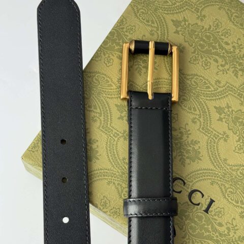 GUCCI 双G系列窄版3.0cm女款腰带