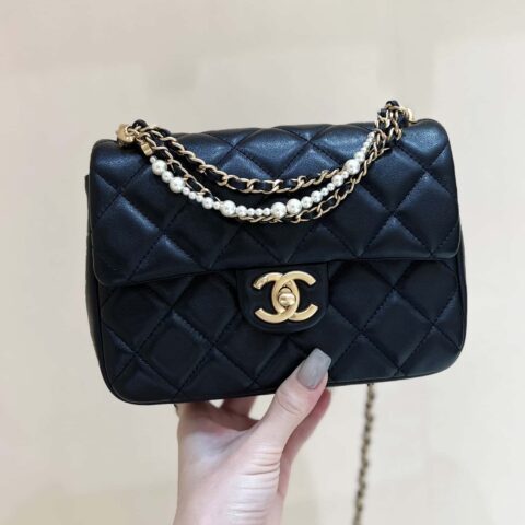 CHANEL 24P春夏预告系列限量版珍珠大号方胖子 AS4384