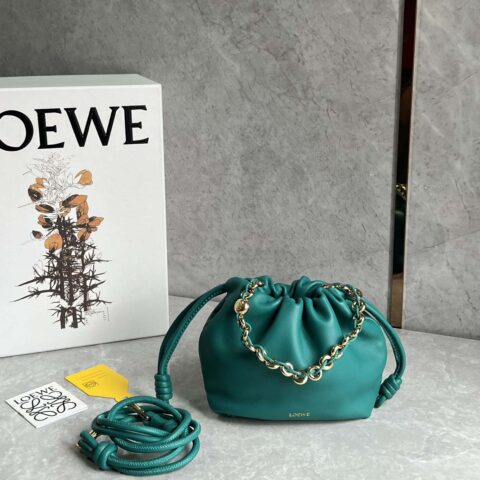 LOEWE Flamenco Purse福袋 0704翡翠绿23cm