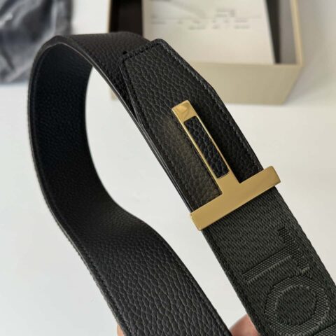 TOMFORD汤姆福特  男士T字搭扣双面腰带 4.0CM