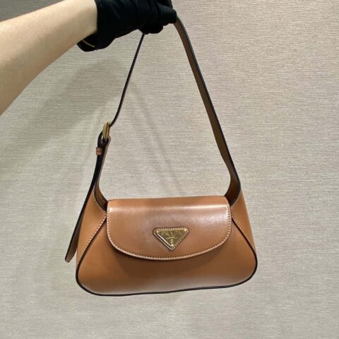 PRADA🎉新款单肩包🎉1BD358棕色