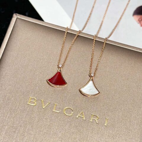 ❗️新品❗️ ☀️原单货 ☀BVLGARI宝格丽DIVAS’ DREAM 红玉髓白贝母扇子项链  ☀️