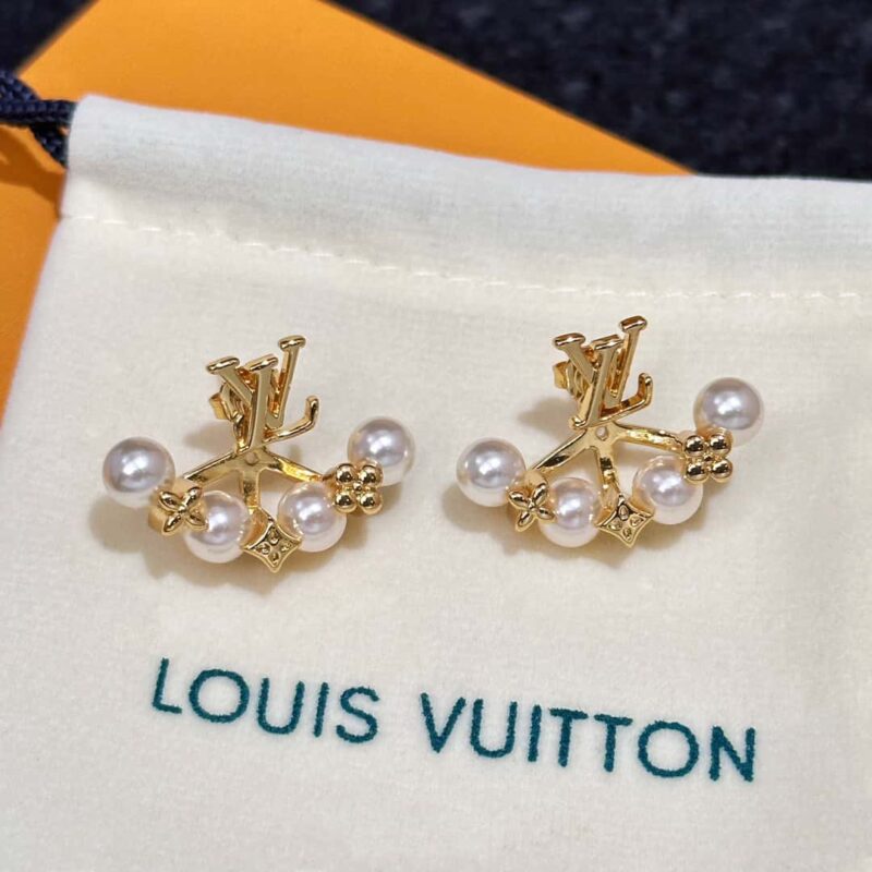 ❗️新品❗️ M01258 ☀Louis Vuitton 路易威登MINIGRAM PEARLS 耳钉耳环 ☀