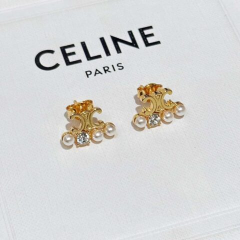 ❗️新品❗️ ☀️原单货 ☀️新款☑️ Celine瑟琳简约风凯旋门珍珠耳钉耳环 ☀️