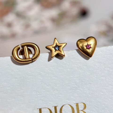 新款☑️DIOR迪奥爱心CD五角星三件套耳钉耳环
