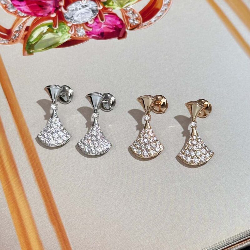 ❗️新品❗️ ☀️原单货  BVLGARI宝格丽DIVAS’ DREAM 满钻扇子耳钉耳环 ☀️