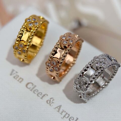 ❗️新品❗️  ☀️Van Cleef &Arpels 梵克雅宝PERLEE系列 Perlee sweet clovers万花筒四叶草戒指 ☀️