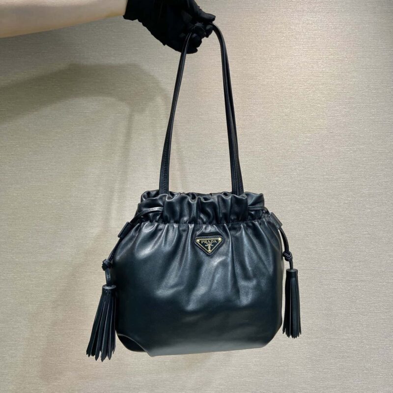 PRADA🎉新款福袋包🎉1BG541小羊皮🎉🎉黑色