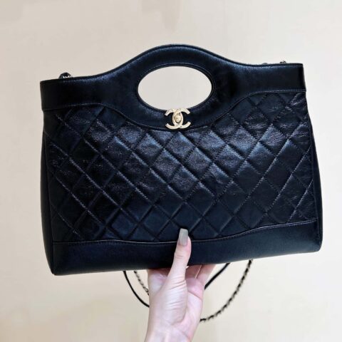 CHANEL 24S 横版31bag油蜡羊皮 AS4854黑色