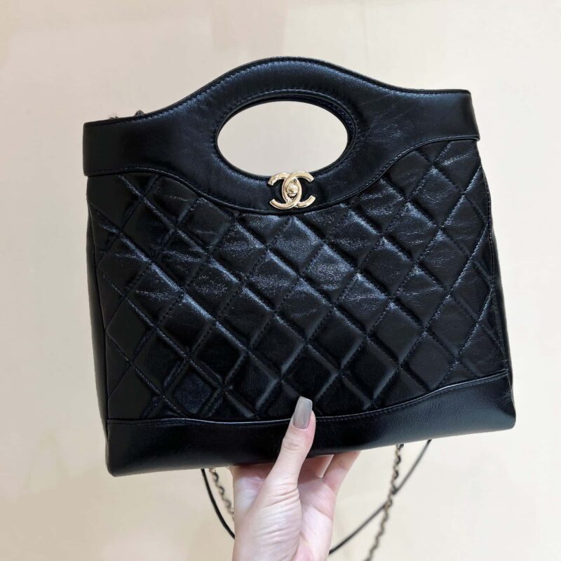 CHANEL 24S 新小号31bag油蜡羊皮 AS4853黑色