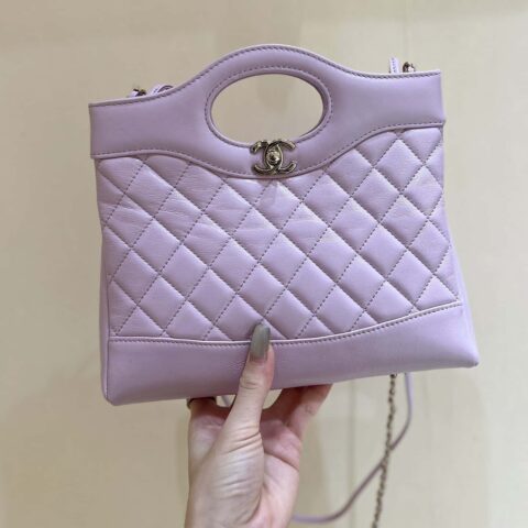 CHANEL 24S mini 31bag油蜡羊皮 AS4133紫色