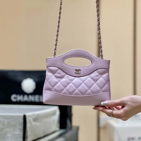 CHANEL 24S 31bag nano 油蜡羊皮 AP3656紫色