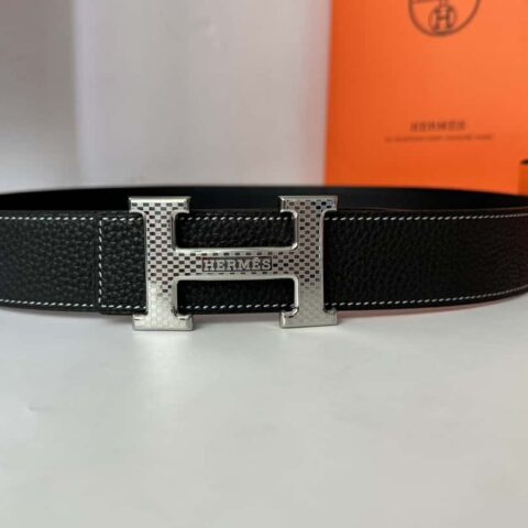 Hermes爱马仕 男士双面荔枝腰带38mm