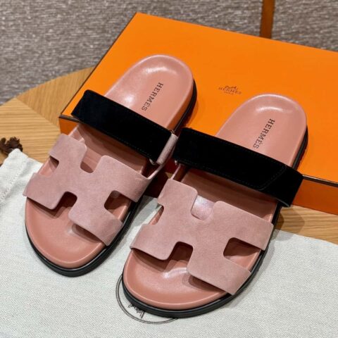 Hermès 225 CHYPRE SANDAL 老舅鞋 裸粉拼黑/Naked powder and black