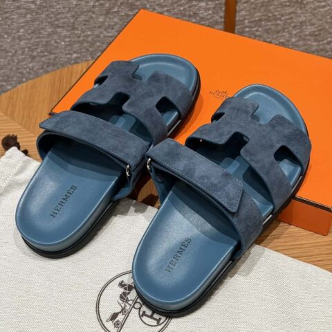 Hermès 225 CHYPRE SANDAL 老舅鞋 藏蓝/Purplish blue
