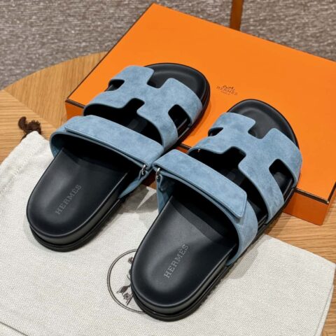 Hermès 225 CHYPRE SANDAL 老舅鞋 牛仔蓝/New Blue Jean