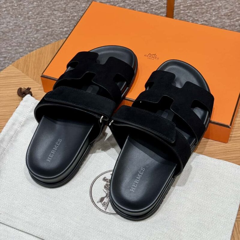 Hermès 225 CHYPRE SANDAL 老舅鞋 黑色/ck89/noir