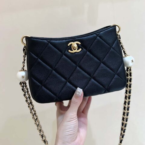 CHANEL 24S 春夏系列双珍珠汤圆hobo AS4859