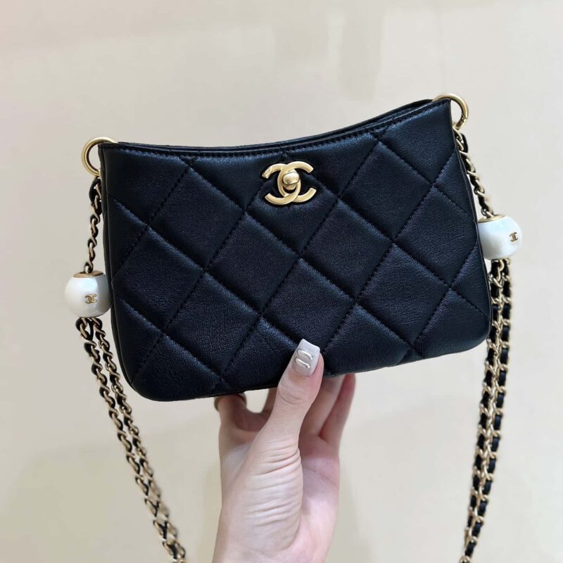 CHANEL 24S 春夏系列双珍珠汤圆hobo AS4859