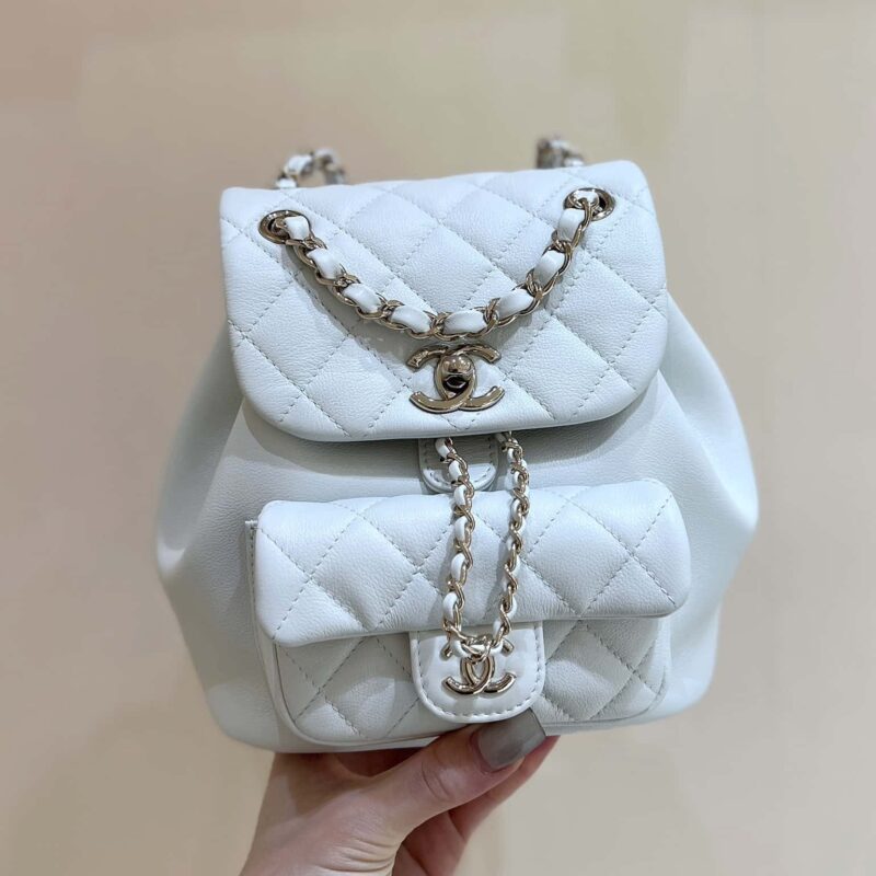 CHANEL 经典万年款duma小背包 AS2908白色