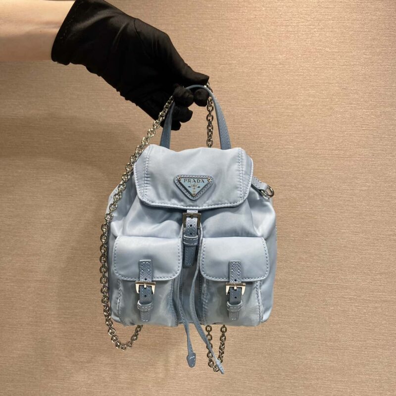 PRADA🎉迷你小背包🎉1BH029升级版🎉🎉浅蓝