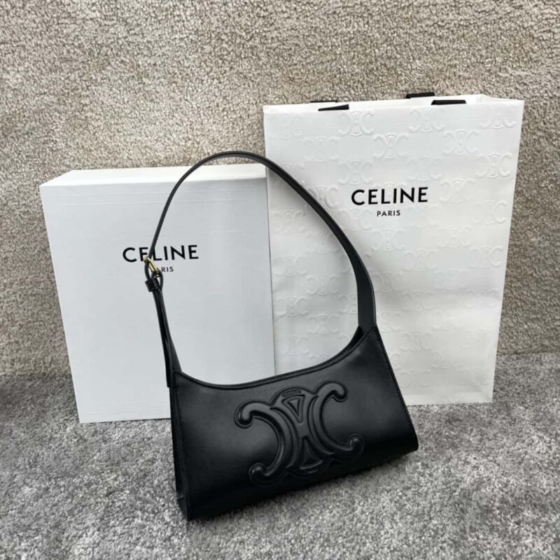 CELINE 全新腋下包系列TRIOMPHE 手袋 198153黑色